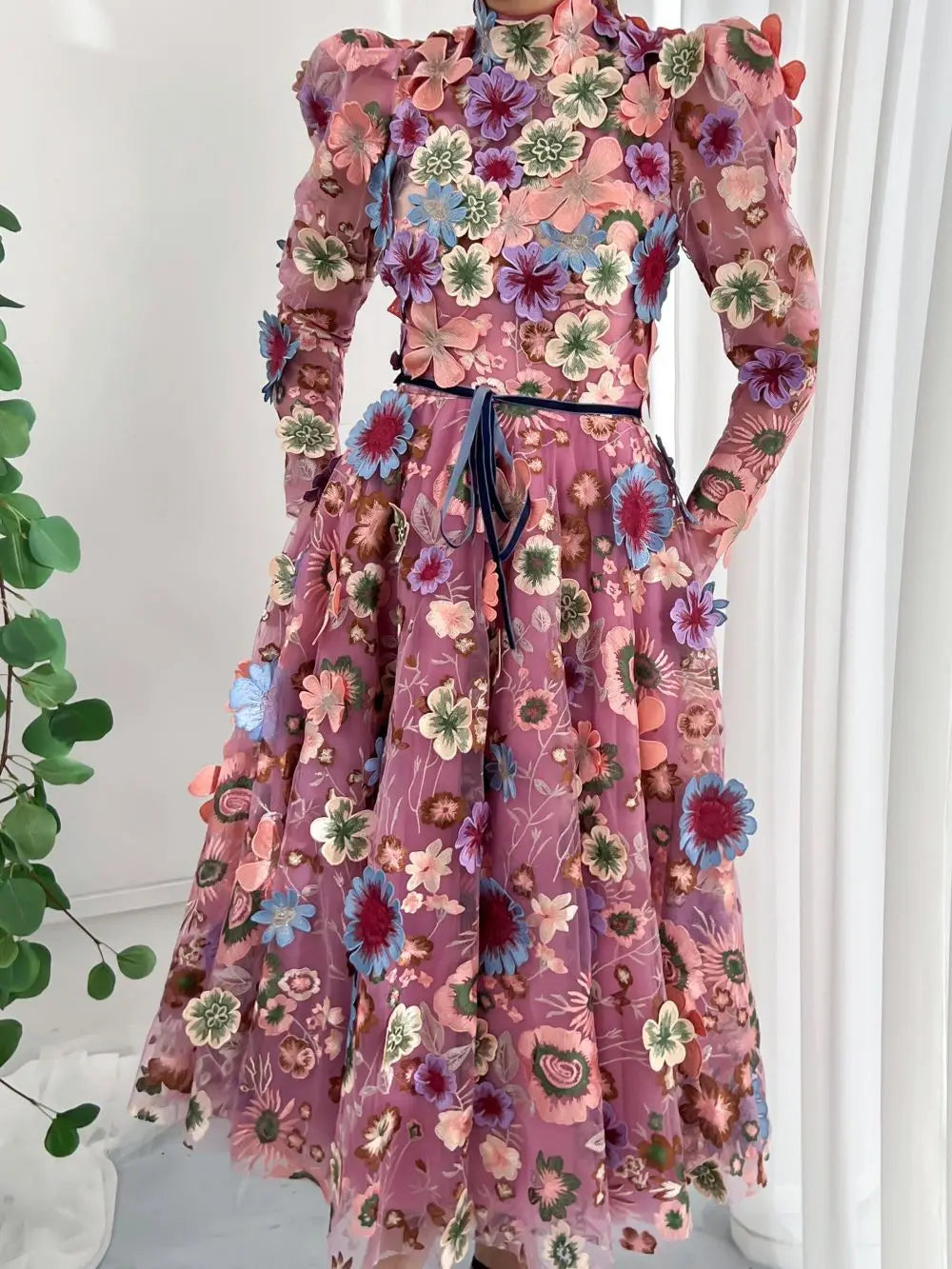 Enchanting Floral Fantasy Gown [Spirit and Rebel] Pink/Purple 2 