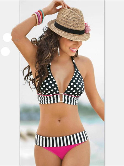 Seductive Polka Dots Bandage Push-Up Bikini Set [Spirit and Rebel]