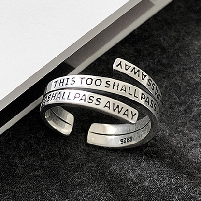 Matte Make A Wish Ring [Spirit and Rebel] This too shall pass  