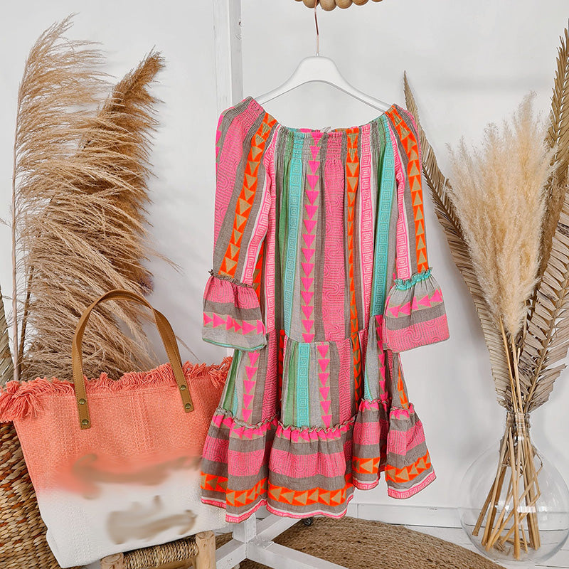 Sunrise Stripes Boho Sundress [Spirit and Rebel]   