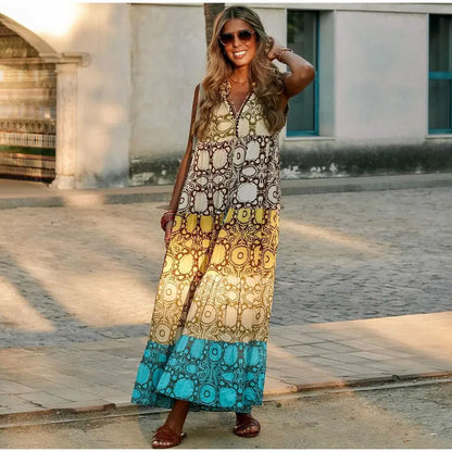 Sunset Serenity Bohemian Maxi Dress [Spirit and Rebel]   