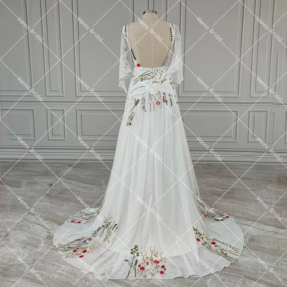 Enchanted Garden Floral Boho Wedding Dress [Spirit and Rebel]   