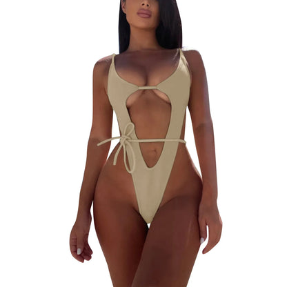 Ibiza High Cut Cut Out Swimsuit Sunset and Swim