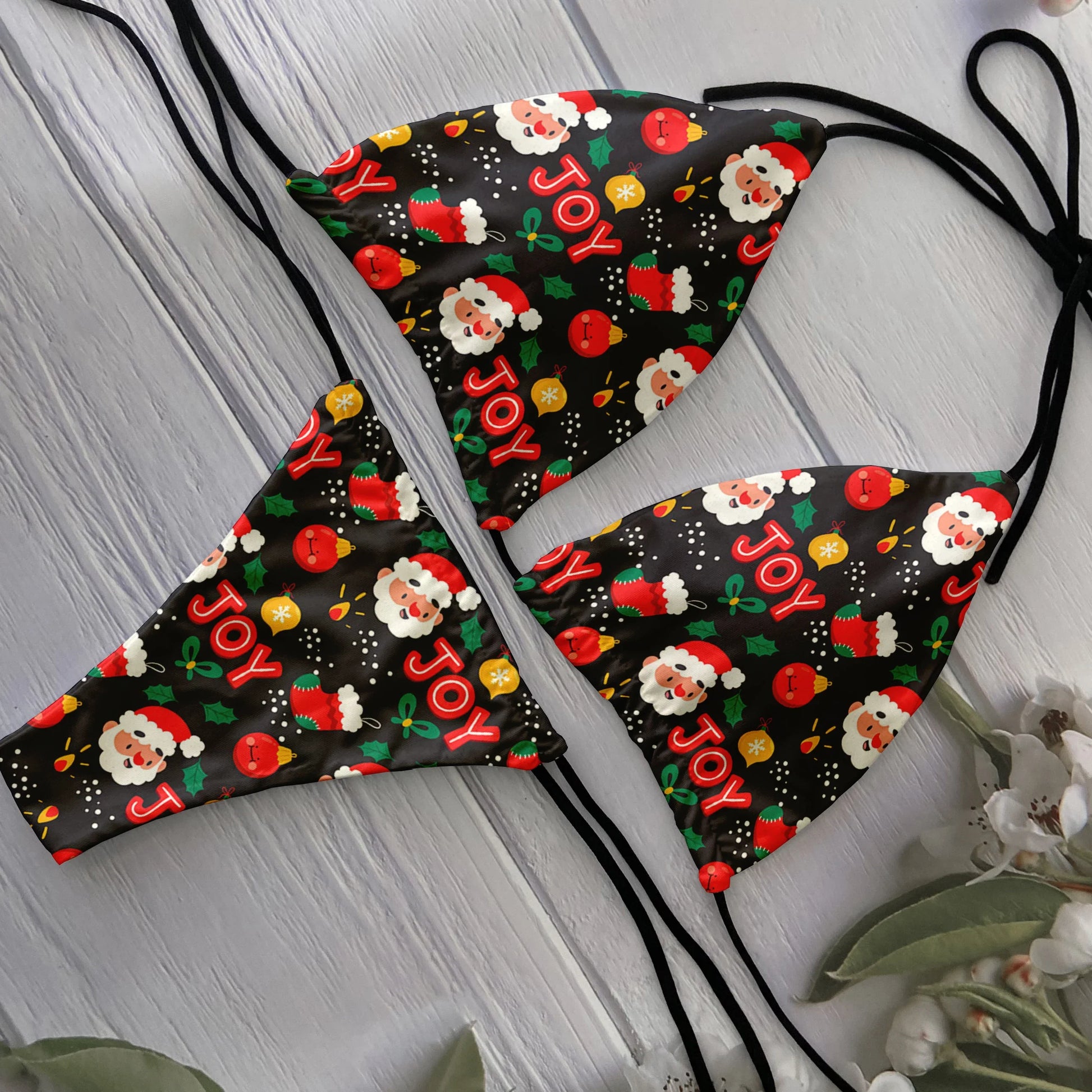 Winter Wonderland Christmas Triangle Bikini [Spirit and Rebel] Red One Size