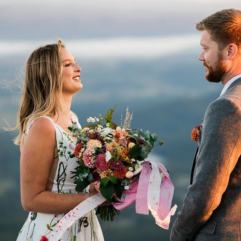 Enchanted Garden Floral Boho Wedding Dress [Spirit and Rebel]   