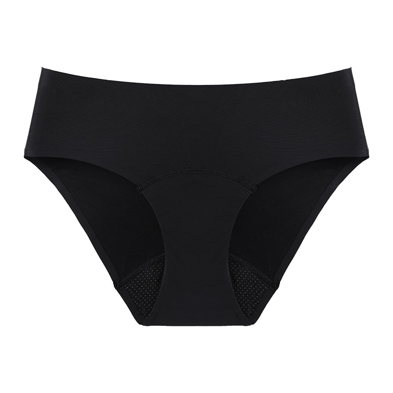 SecureSwim® Period Swimwear Mid Waist Full Bikini Bottom [Spirit and Rebel] 1-Pack Black XS