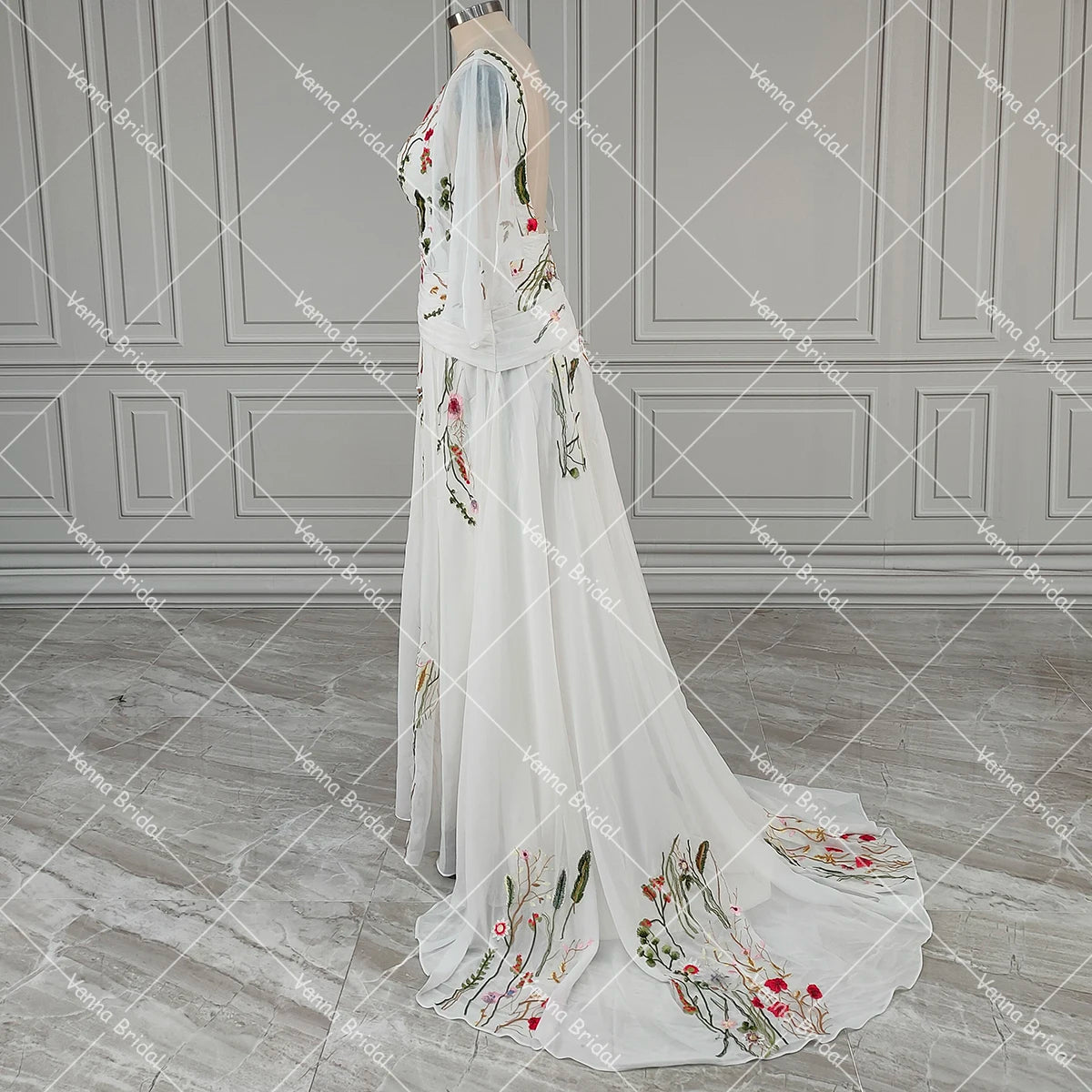 Enchanted Garden Floral Boho Wedding Dress [Spirit and Rebel]   