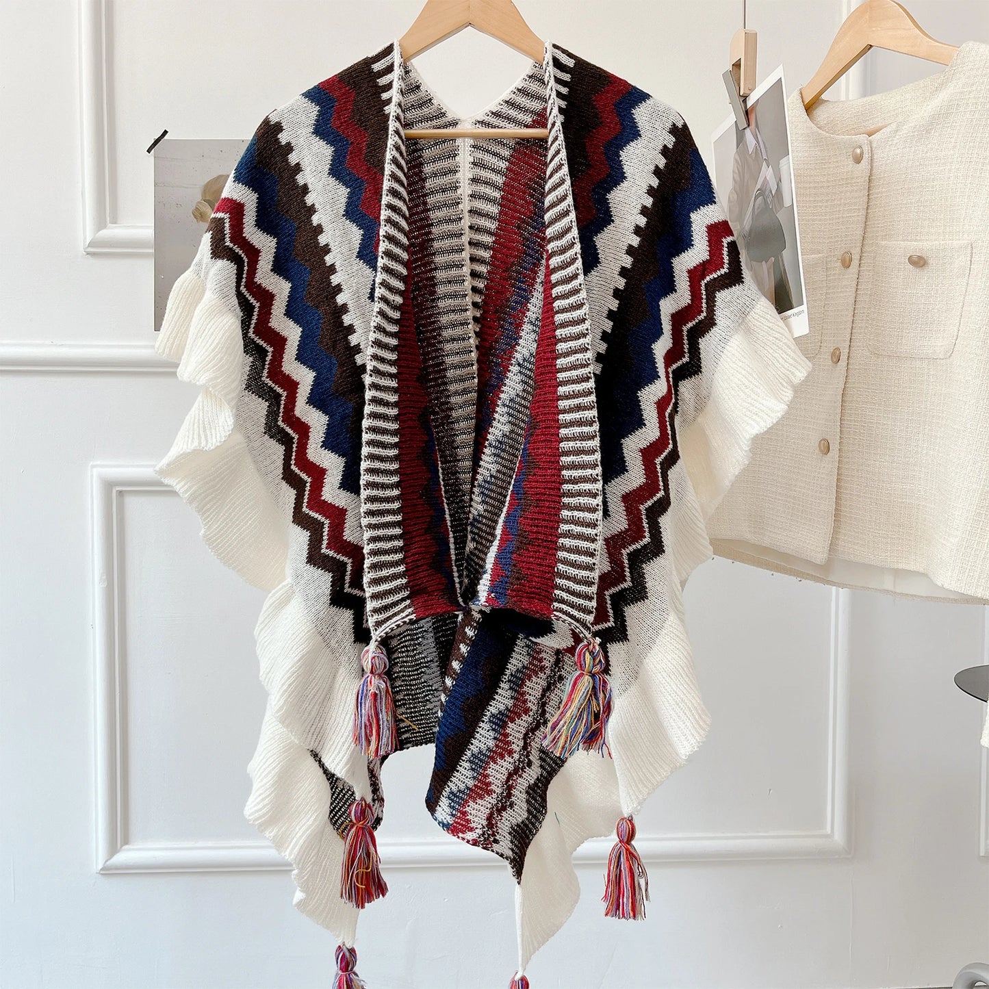 Spirit and Rebel Tassel Boho Cardigan [Spirit and Rebel] Dark Khaki One Size 