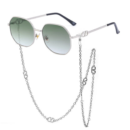 Sunshine Goddess Punk Sunglasses with Chain Sunset and Swim D9 chain sunglasses