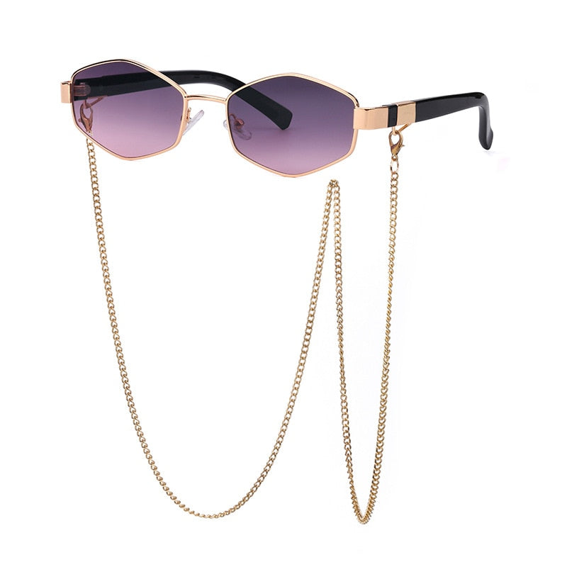 Sunshine Goddess Punk Sunglasses with Chain Sunset and Swim C1 with chain