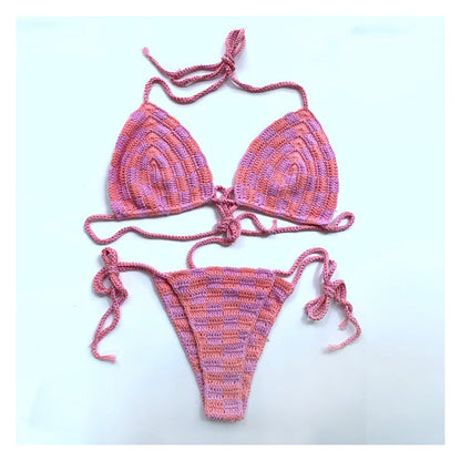 Purple and Pink Paradise Crochet Bikini Set [Spirit and Rebel]