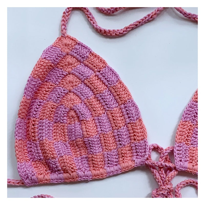 Purple and Pink Paradise Crochet Bikini Set [Spirit and Rebel]