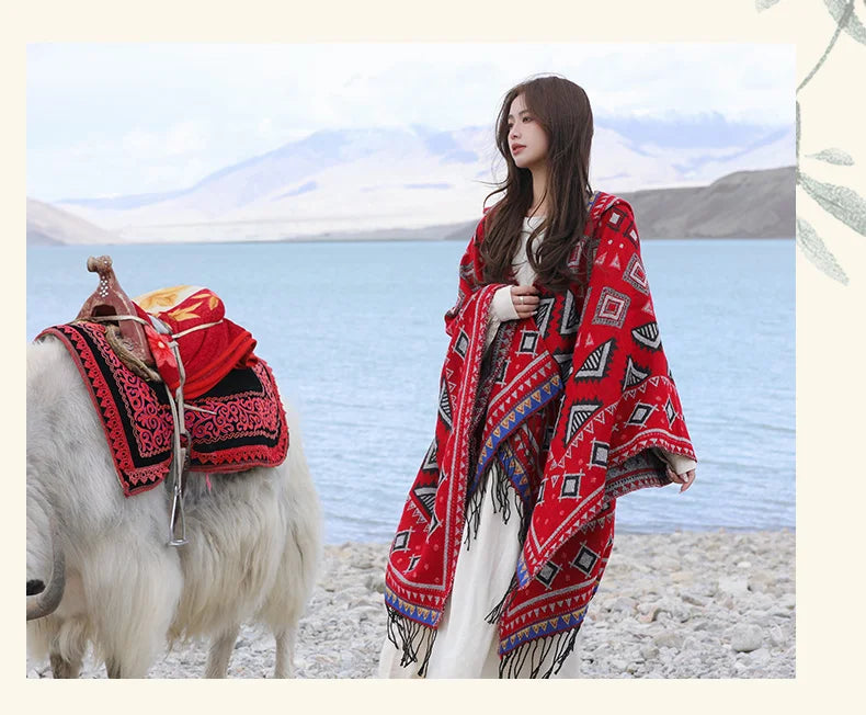 Wild Soul Gypsy Hooded Boho Poncho Cape [Spirit and Rebel]   