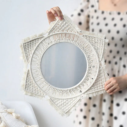 Boho Bliss Macrame Wall Mirrors [Spirit and Rebel] M0864  