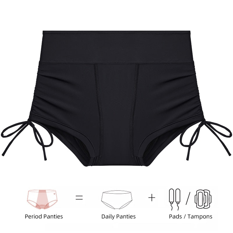 SecureSwim® Period Swimwear Bikini Bottom Shorts [Spirit and Rebel]