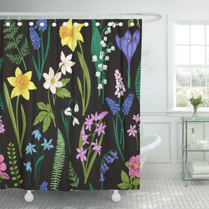 Floral Harmony Boho Shower Curtain [Spirit and Rebel]