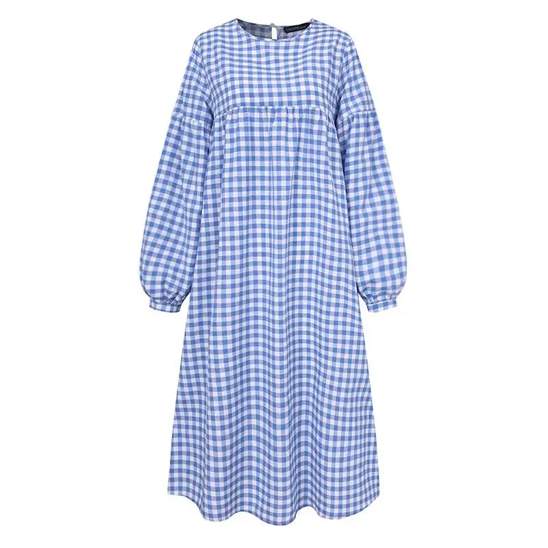 Plaid Breeze Dream Plus Size Boho Dress [Spirit and Rebel]   