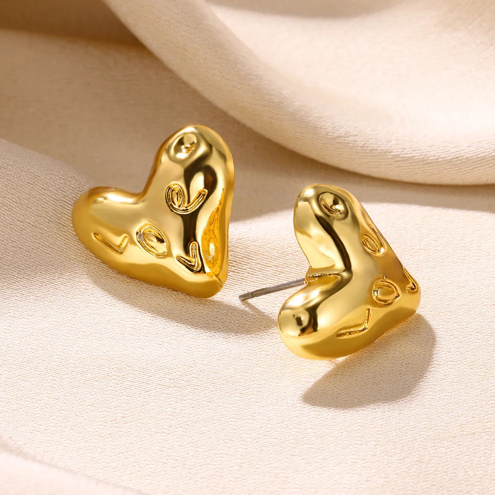 Boho Bow Gold Color Earrings [Spirit and Rebel] E4109G  