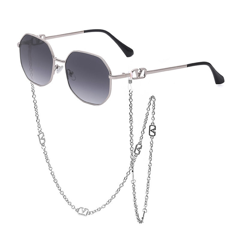 Sunshine Goddess Punk Sunglasses with Chain Sunset and Swim D10 chain sunglasses