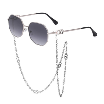 Sunshine Goddess Punk Sunglasses with Chain Sunset and Swim D10 chain sunglasses