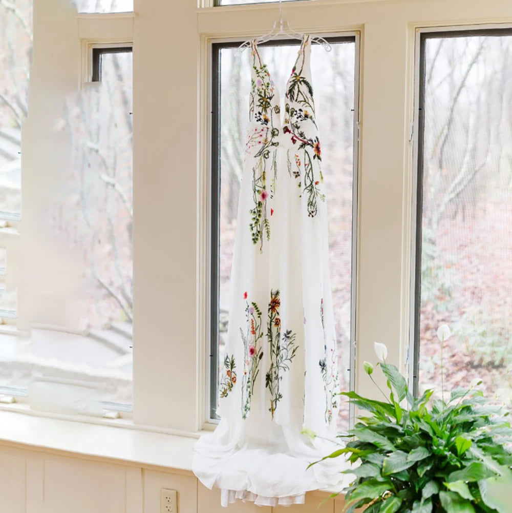 Enchanted Garden Floral Boho Wedding Dress [Spirit and Rebel]   