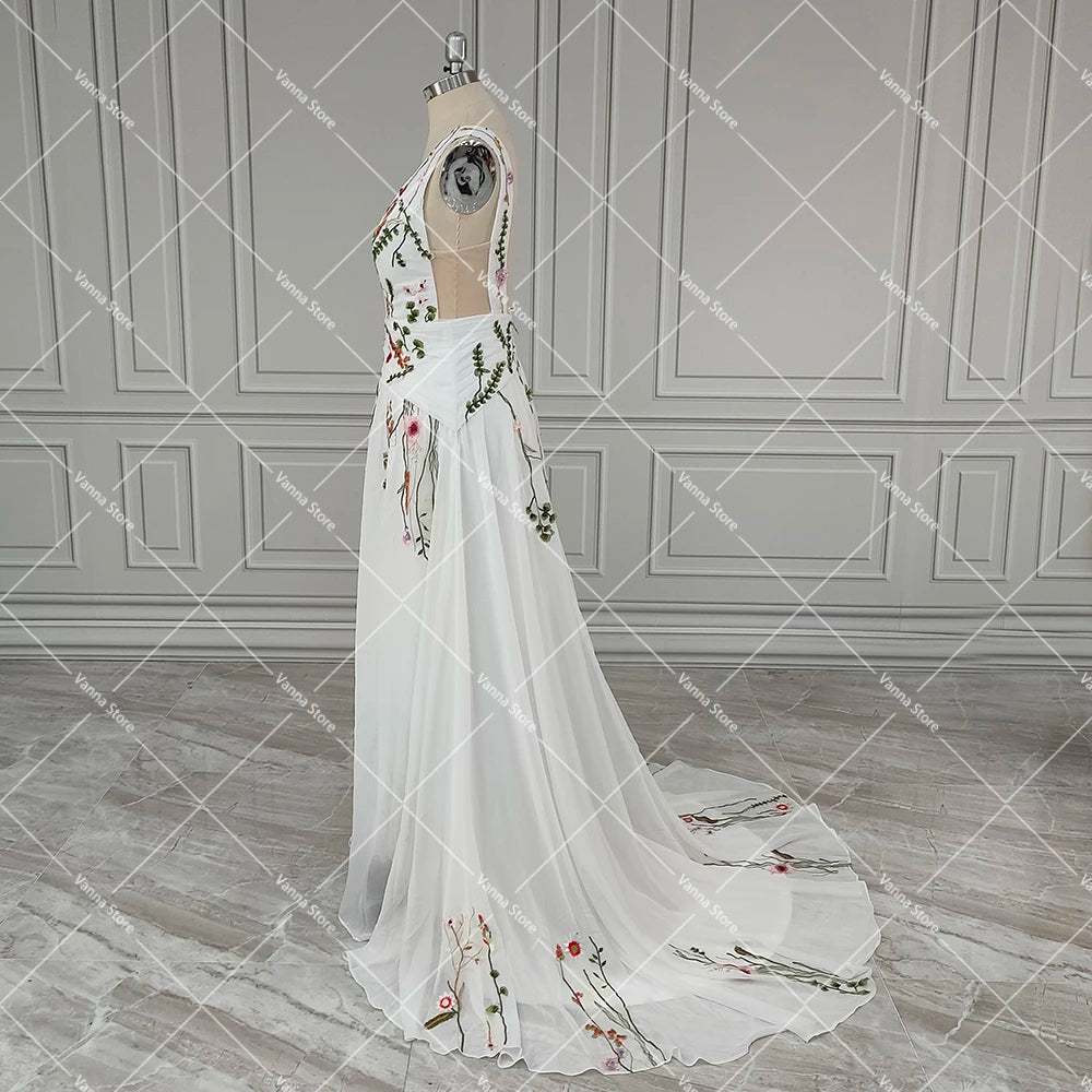 Enchanted Garden Floral Boho Wedding Dress [Spirit and Rebel]   