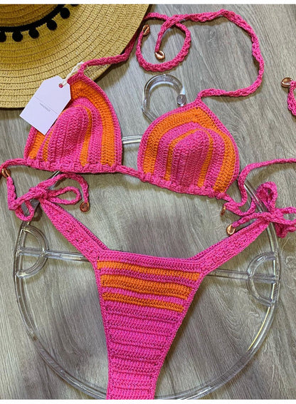 Pink Handmade Crochet Bikini [Spirit and Rebel]