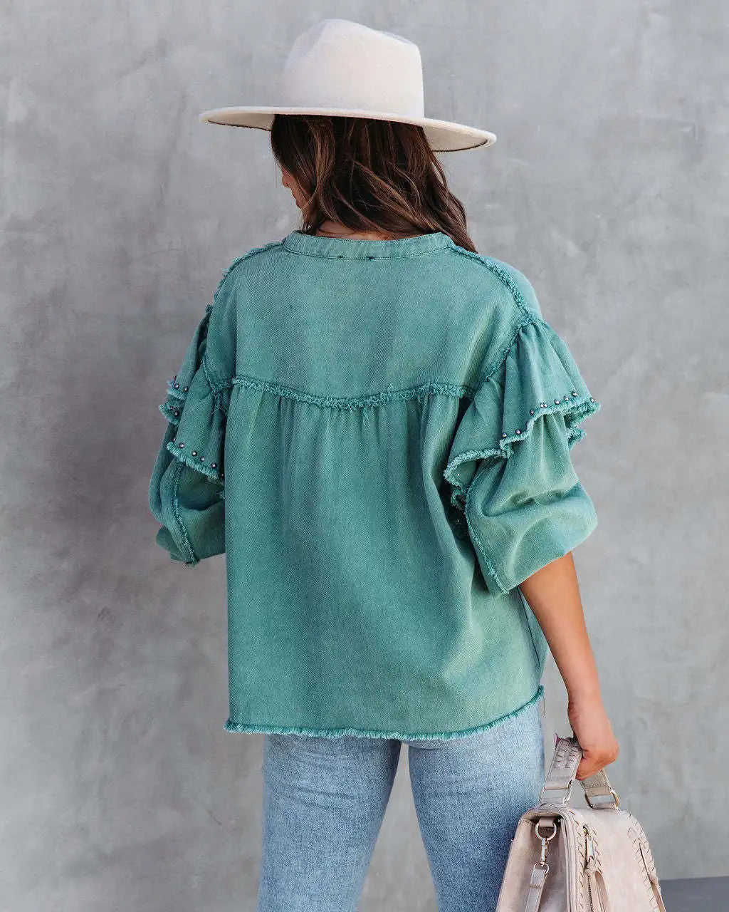 Desert Breeze Lantern Sleeve Shirt – Boho Casual Chic [Spirit and Rebel]   