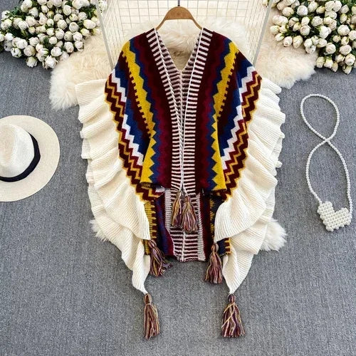 Spirit and Rebel Tassel Boho Cardigan [Spirit and Rebel] Coffee One Size 