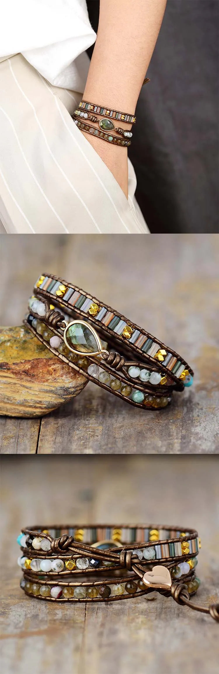 Earthbound Radiance Wrap Boho Bracelet [Spirit and Rebel]