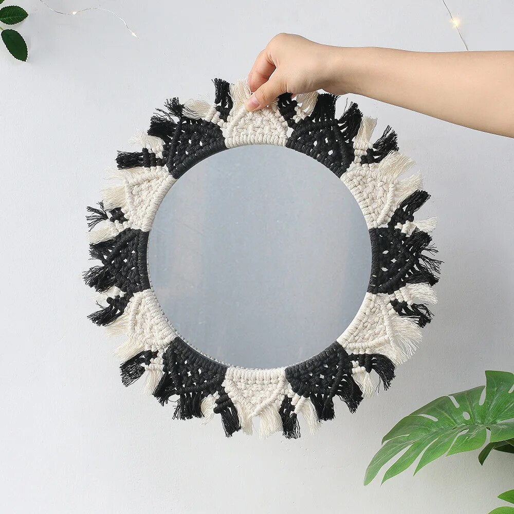 Boho Bliss Macrame Wall Mirrors [Spirit and Rebel] M0843  