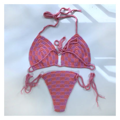 Purple and Pink Paradise Crochet Bikini Set [Spirit and Rebel]