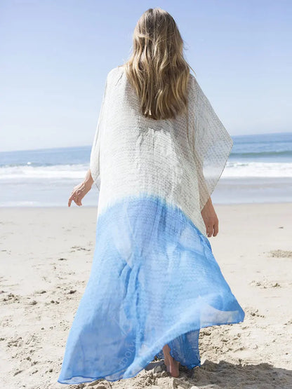 Ethereal Breeze Boho Chic Embroidered Maxi Dress Kaftan [Spirit and Rebel]   