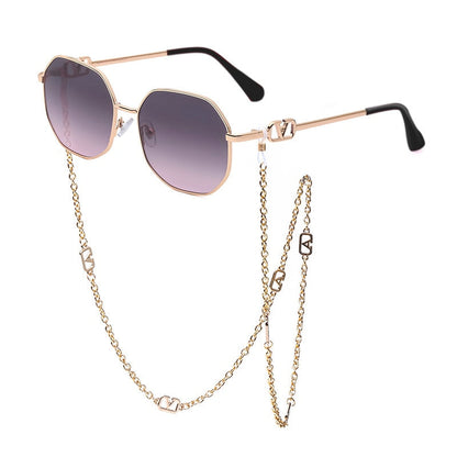 Sunshine Goddess Punk Sunglasses with Chain Sunset and Swim D3 chain sunglasses