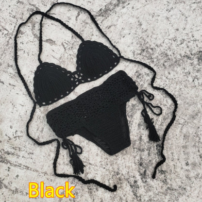 Beach Bliss Crochet Boho Bikini [Spirit and Rebel] Black S