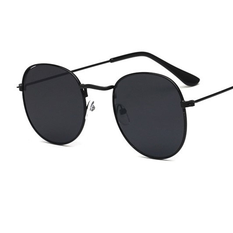 I Miss You Round Frame Colored Sunglasses Sunset and Swim Black