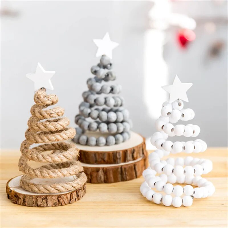 Small Wooden Christmas Tree Boho Holiday Decor [Spirit and Rebel]   