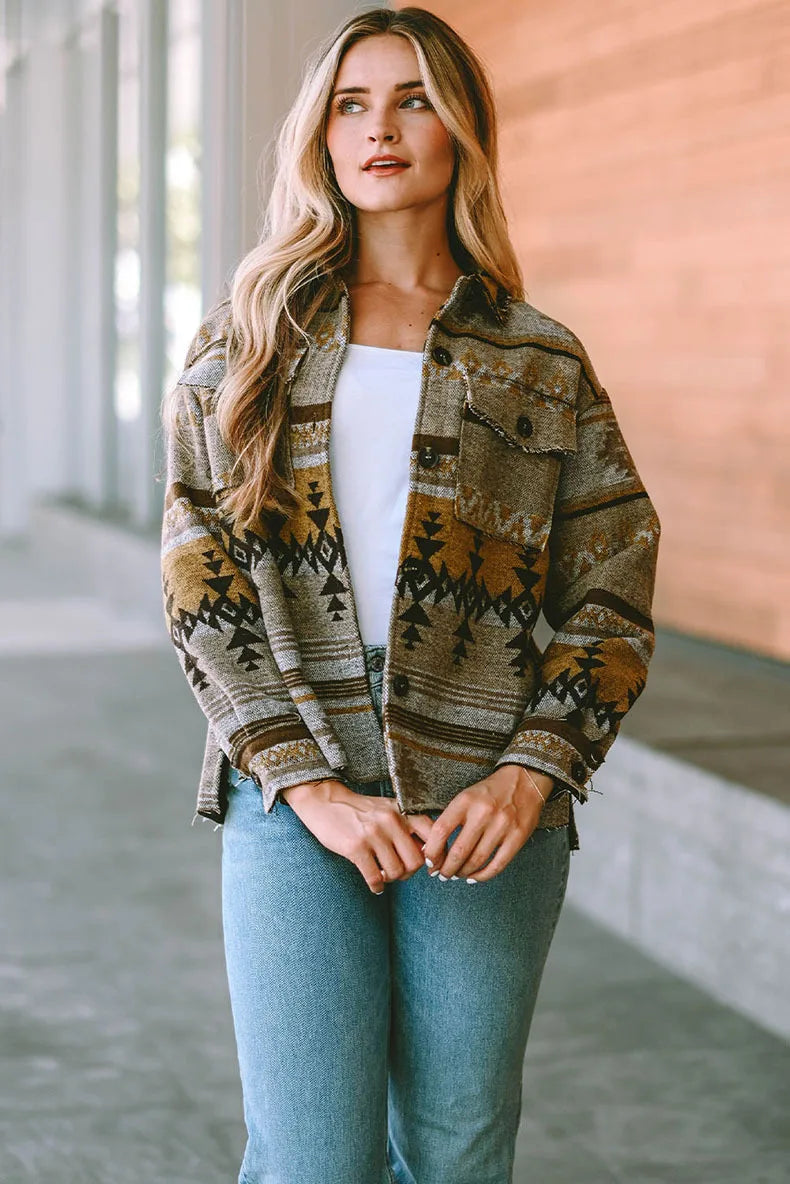 Wander in The Wild Boho Western Aztec Jacket [Spirit and Rebel]   