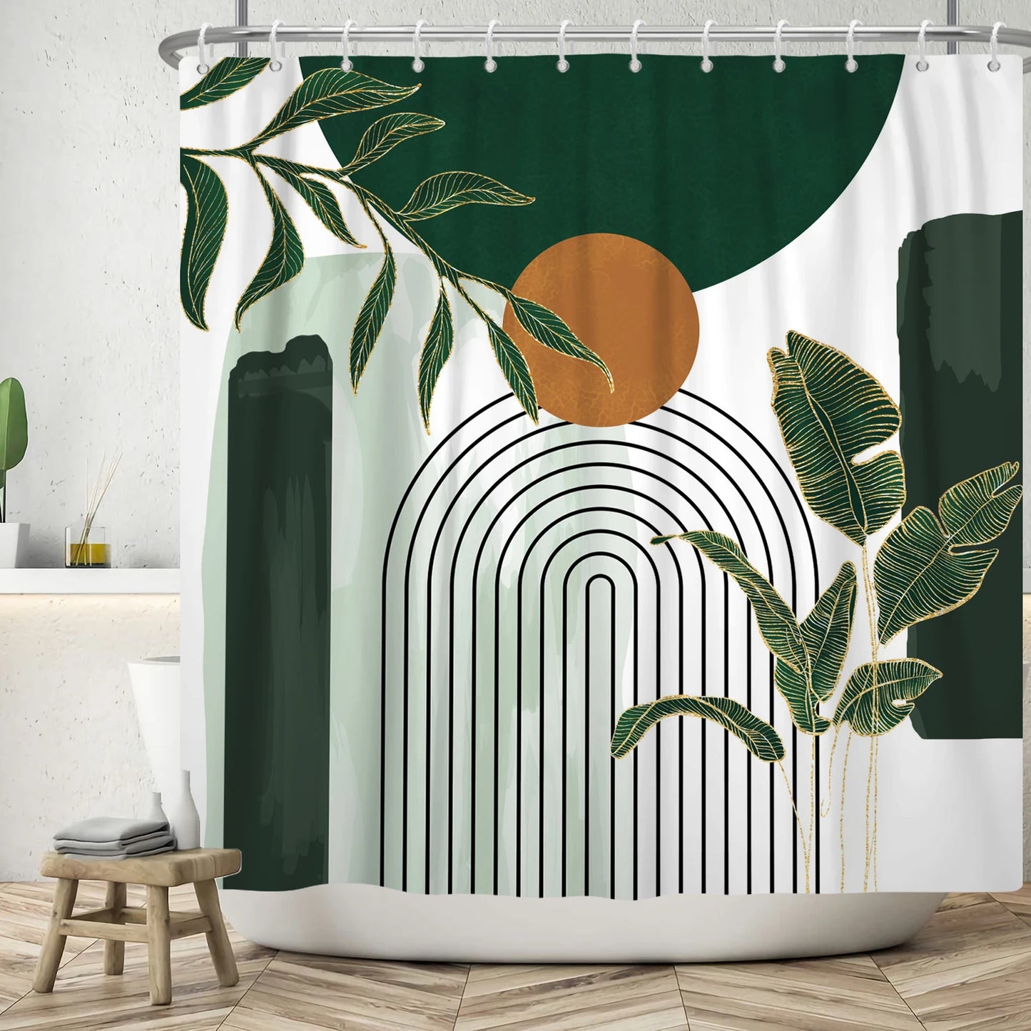 Oasis Boho Shower Curtain [Spirit and Rebel] YTS03926 W120xH180cm 