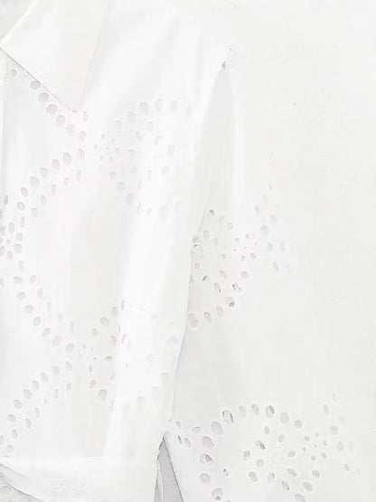 Whisper White Embroidered Boho Midi Dress [Spirit and Rebel]   