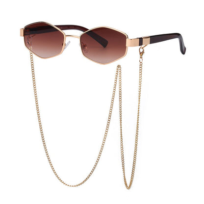 Sunshine Goddess Punk Sunglasses with Chain Sunset and Swim C2 with chain