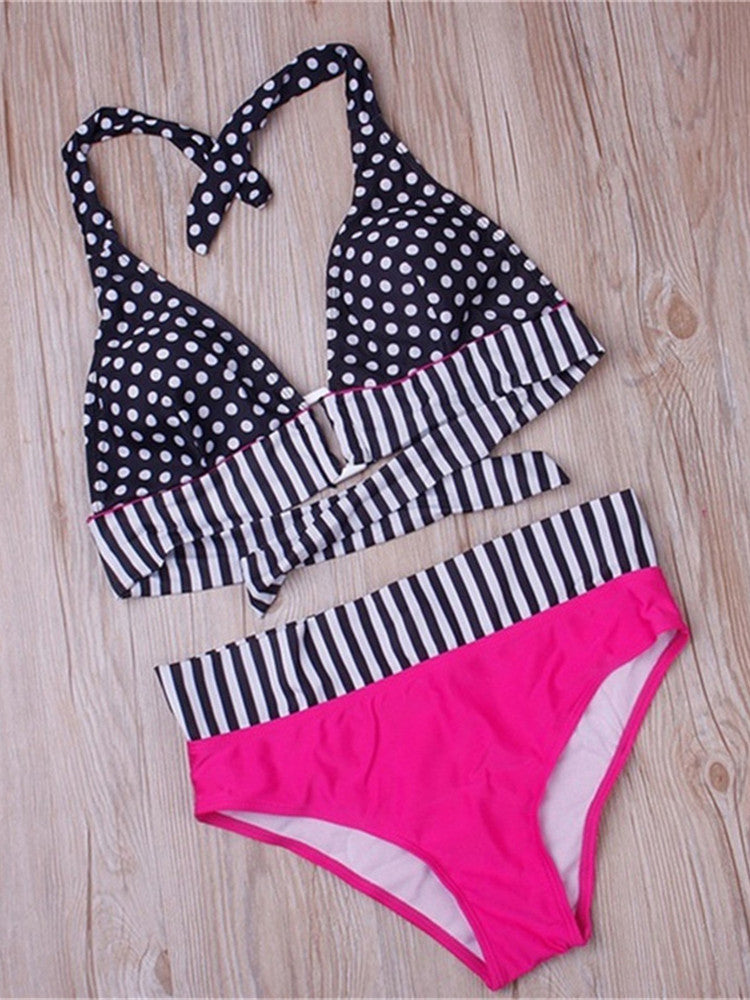 Seductive Polka Dots Bandage Push-Up Bikini Set [Spirit and Rebel]