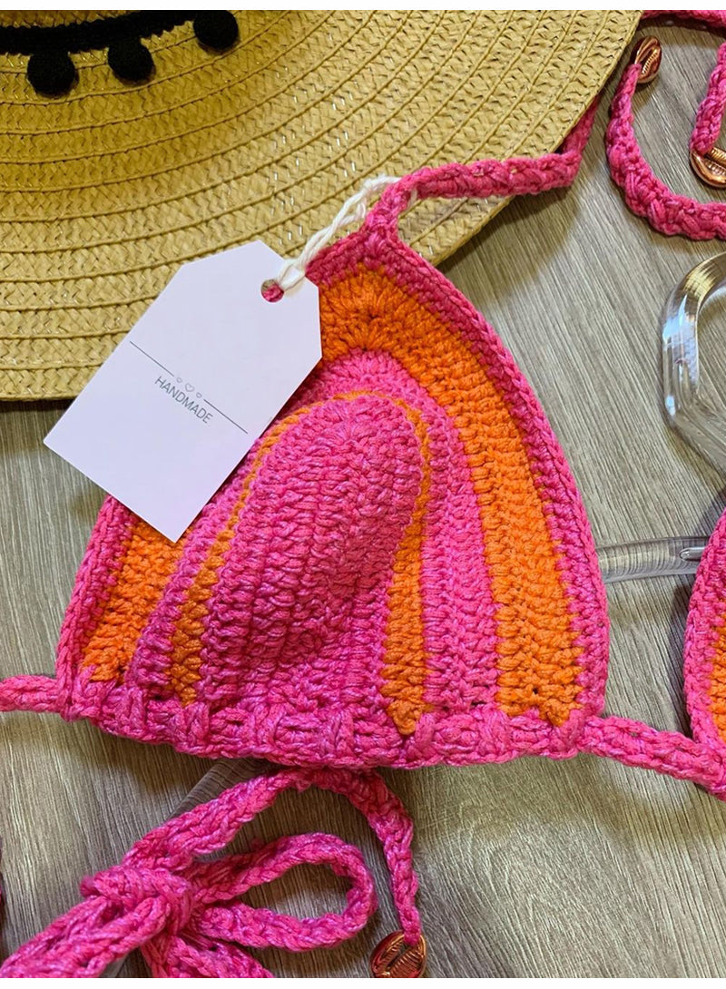 Pink Handmade Crochet Bikini [Spirit and Rebel]