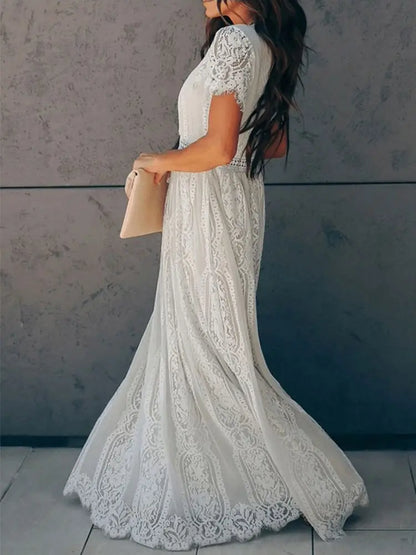 Ethereal Elegance Boho Lace Wedding Gown [Spirit and Rebel]   