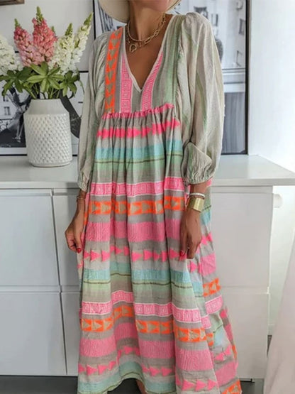 Sunrise Stripes Boho Sundress [Spirit and Rebel]   