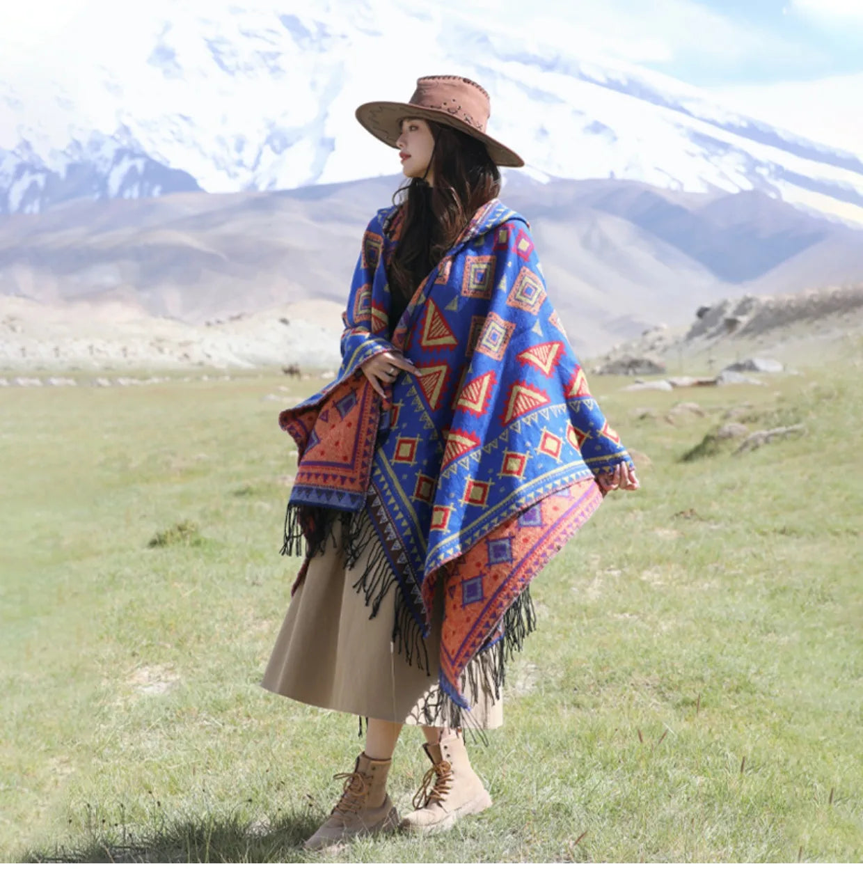 Wild Soul Gypsy Hooded Boho Poncho Cape [Spirit and Rebel]   