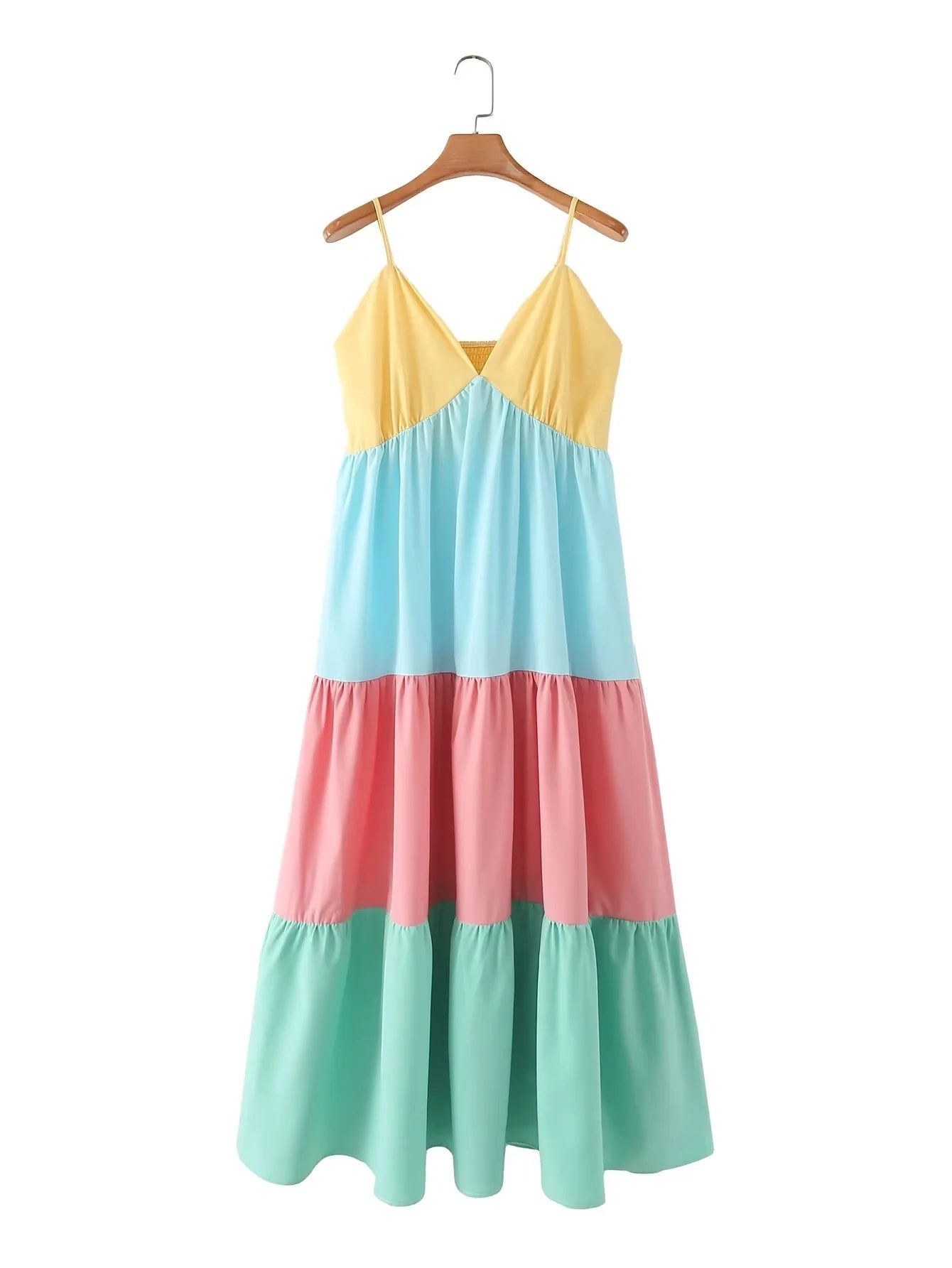 Summer Breeze Color Block Boho Dress [Spirit and Rebel]   