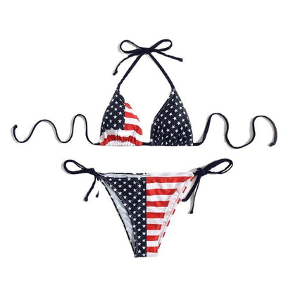 Patriotic Allure: Stars and Stripes American Flag Bikini [Spirit and Rebel] Red/White/Blue S