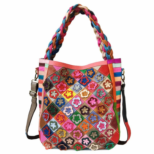 Gypsy Dreams Floral Leather Bag [Spirit and Rebel] Multi  