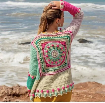 Pastel Horizon Boho Handmade Cardigan [Spirit and Rebel]   